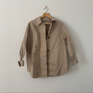 NWOT ASOS Oversized Shacket in Stone